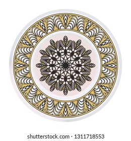 Ornamental Floral Pattern. Hand Draw Mandala. Decorative Elements. Vector Illustration. Anti-Stress Therapy Pattern. Oriental Pattern. Indian, Moroccan, Mystic, Ottoman Motifs.