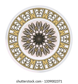 Ornamental Floral Pattern. Hand Draw Mandala. Decorative Elements. Vector Illustration. Anti-Stress Therapy Pattern. Oriental Pattern. Indian, Moroccan, Mystic, Ottoman Motifs.