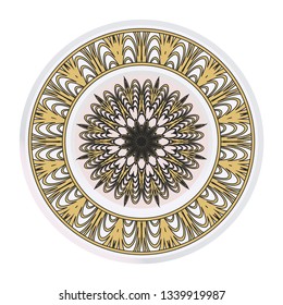 Ornamental Floral Pattern. Hand Draw Mandala. Decorative Elements. Vector Illustration. Anti-Stress Therapy Pattern. Oriental Pattern. Indian, Moroccan, Mystic, Ottoman Motifs.