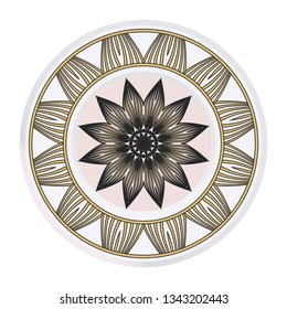 Ornamental Floral Pattern. Hand Draw Mandala. Decorative Elements. Vector Illustration. Anti-Stress Therapy Pattern. Oriental Pattern. Indian, Moroccan, Mystic, Ottoman Motifs.