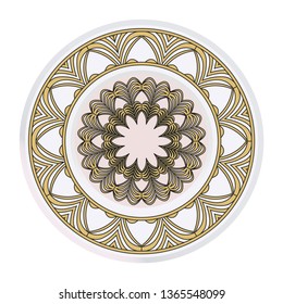 Ornamental Floral Pattern. Hand Draw Mandala. Decorative Elements. Vector Illustration. Anti-Stress Therapy Pattern. Oriental Pattern. Indian, Moroccan, Mystic, Ottoman Motifs.