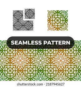 Zierblumenmuster, Nahtlose Batik-Muster, Batik, geometrisches Muster für Hintergrund oder Tapete