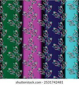 Ornamental Floral Pattern – Seamless Vintage Design on Gradient Background