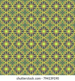 Ornamental floral pattern. Template for design. Vector illustration