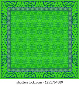 Ornamental Floral Print With Color Mandala. For Design Of Carpet, Shawl, Pillow, Cushion. Vector Illustration.