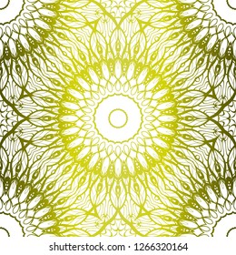 Ornamental Floral Print With Color Seamless Ornament. For Design Of Carpet, Shawl, Pillow, Cushion. Vector Illustration.