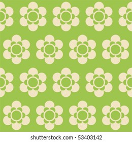 Ornamental Floral Repeating Pattern; Vector Illustration