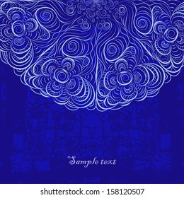Ornamental floral round lace background.