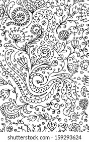 Ornamental floral seamless pattern for your design