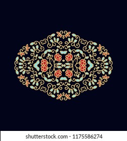 Ornamental floral vector decorative composition