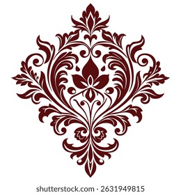 Ornamental floral vector design illustration