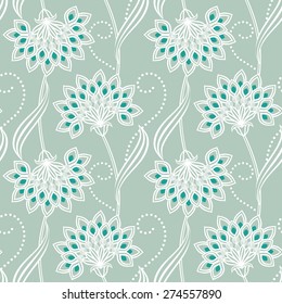 Vector floral ornamental sin fisuras. tres colores.