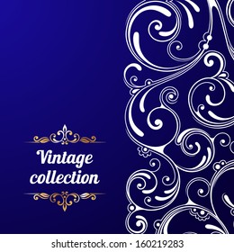 Ornamental floral vintage background. Vector pattern for invitation or greeting card