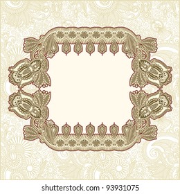 ornamental floral vintage frame design