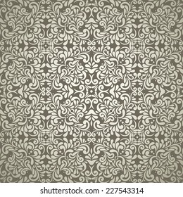 Ornamental floral wallpaper pattern, elegant, golden, wedding design