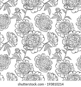 Ornamental flower background. Seamless pattern for your design wallpapers, pattern fills, web page backgrounds, surface textures. 