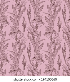 Ornamental flower background. Seamless pattern for your design wallpapers, pattern fills, web page backgrounds, surface textures.