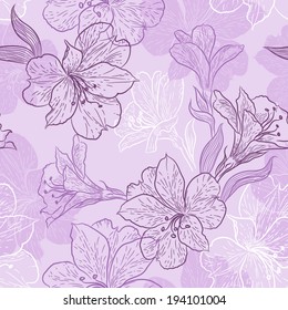 Ornamental flower background. Seamless pattern for your design wallpapers, pattern fills, web page backgrounds, surface textures.