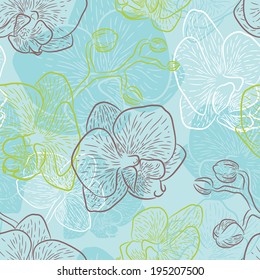 Ornamental flower background. Seamless pattern for your design wallpapers, pattern fills, web page backgrounds, surface textures.