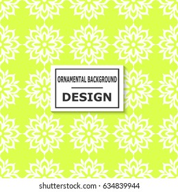 Ornamental flower colored background. Template for design