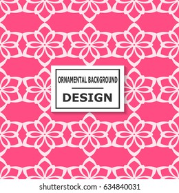 Ornamental flower colored background. Template for design