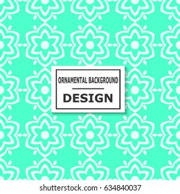 Ornamental flower colored background. Template for design
