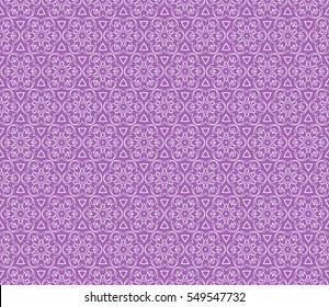 Ornamental flower design. Modern seamless geometry pattern. Vector illustration. For design, printing, web and textile design.