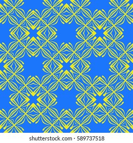 Ornamental flower design. Modern seamless geometry pattern. Vector illustration. For the interior design, printing, web and textile design.