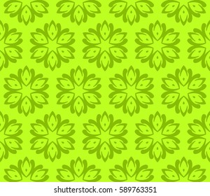 Ornamental flower design. Modern seamless geometry pattern. Vector illustration. For the interior design, printing, web and textile design.