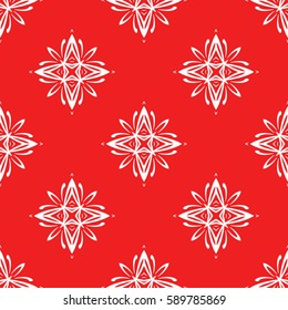 Ornamental flower design. Modern seamless geometry pattern. Vector illustration. For the interior design, printing, web and textile design.