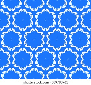 Ornamental flower design. Modern seamless geometry pattern. Vector illustration. For the interior design, printing, web and textile design.