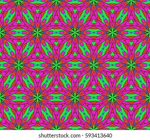 Ornamental flower design. Modern seamless geometry pattern. Vector illustration. For the interior design, printing, web and textile design.