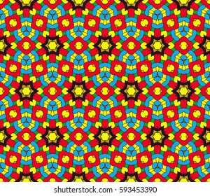 Ornamental flower design. Modern seamless geometry pattern. Vector illustration. For the interior design, printing, web and textile design.