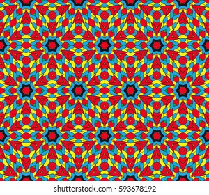 Ornamental flower design. Modern seamless geometry pattern. Vector illustration. For the interior design, printing, web and textile design.