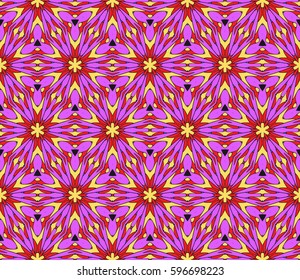 Ornamental flower design. Modern seamless geometry pattern. Vector illustration. For the interior design, printing, web and textile design.
