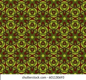 Ornamental flower design. Modern seamless geometry pattern. Vector illustration. For interior design, printing, web and textile design