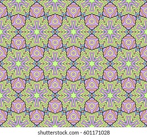 Ornamental flower design. Modern seamless geometry pattern. Vector illustration. For interior design, printing, web and textile design