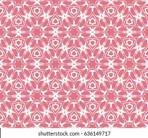 Ornamental flower design. Modern seamless geometry pattern. Vector illustration. For the interior, printing, textile