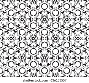 Ornamental flower design. Modern seamless geometry pattern. Vector illustration. For the interior, printing, textile