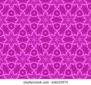 Ornamental flower design. Modern seamless geometry pattern. Vector illustration. For the interior, printing, textile