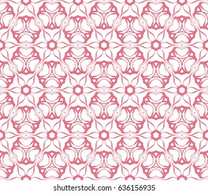 Ornamental flower design. Modern seamless geometry pattern. Vector illustration. For the interior, printing, textile