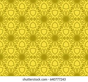 Ornamental flower design. Modern seamless geometry pattern. Vector illustration.