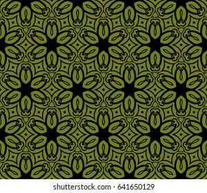 Ornamental flower design. Modern seamless geometry pattern. Vector illustration.