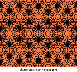 Ornamental flower design. Modern seamless geometry pattern. Vector illustration.