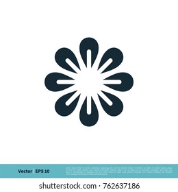Ornamental Flower Icon Vector Logo Template Illustration Design. Vector EPS 10.