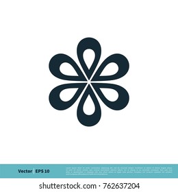 Ornamental Flower Icon Vector Logo Template Illustration Design. Vector EPS 10.