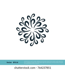 Ornamental Flower Icon Vector Logo Template Illustration Design. Vector EPS 10.