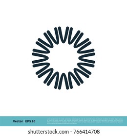 Ornamental Flower Icon Vector Logo Template Illustration Design. Vector EPS 10.