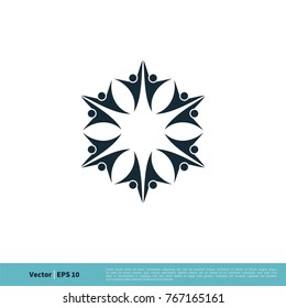 Ornamental Flower Icon Vector Logo Template Illustration Design. Vector EPS 10.