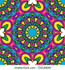 Ornamental flower mandala pattern. Endless Texture. vector illustration. For design invitation, background, wallpaper